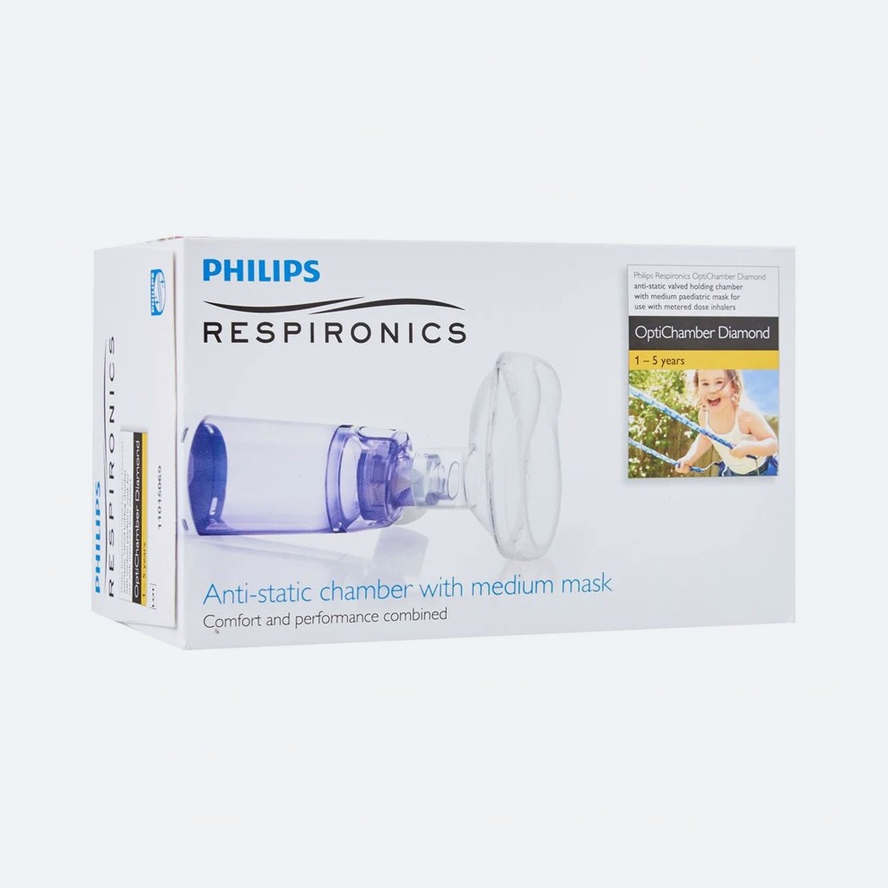 [BUNDLE OF 2] PHILIPS RESPIRONICS OPTICHAMBER DIAMOND W/ MASK - Manadr