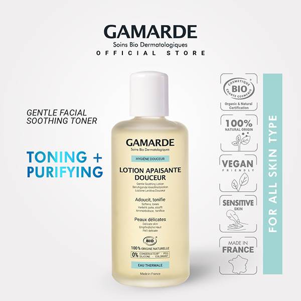 Gamarde Organic Gentle Soothing Toner 200ml - For Normal & Sensitive Skin