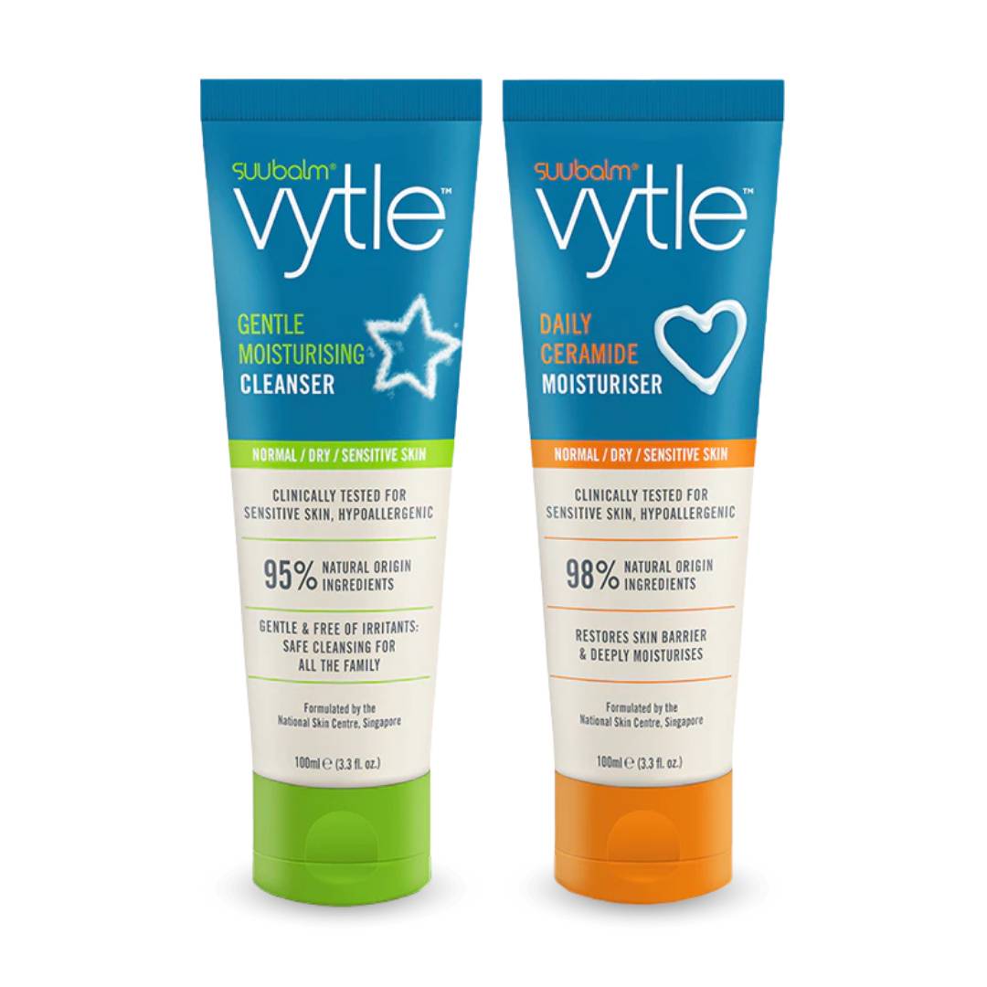 Suu Balm Vytle Gentle Moisturising Cleanser + Daily Ceramide Moisturiser 100ml