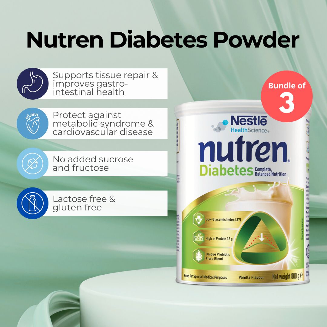 [Bundle of 3] Nestle Nutren Diabetes Powder 800g